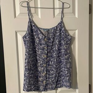 Adorable summer must have! Joules Blue Sleeveless Buttoned Tank